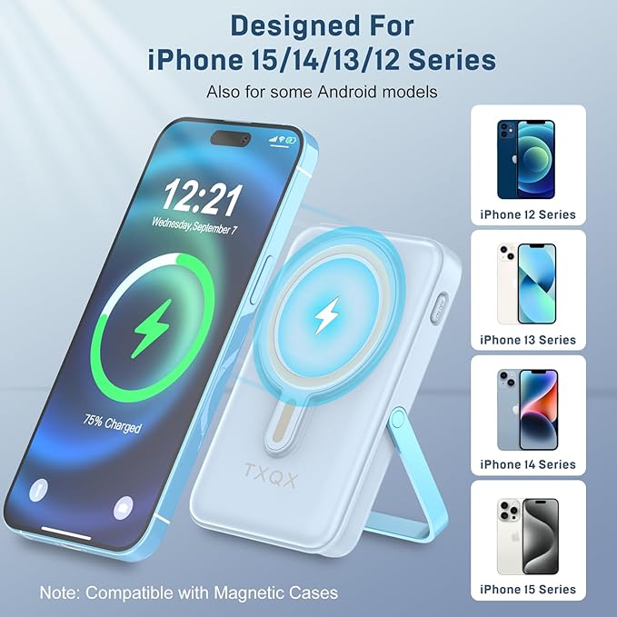 Wireless Portable Charger 10000mAh, Magnetic Power Bank - Image 3