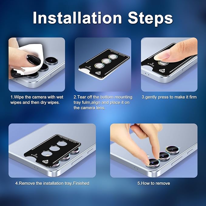 for Samsung Galaxy S25 Plus Camera Lens Protector, Individual Metal Ring - Image 6