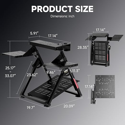 GTPLAYER Flight Racing Simulation Stand Foldable Gaming Stand Compatible - Image 2