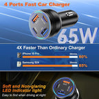 Car Charger USB C, Dual USB-C & USB-A Car Phone Charger Adapter Accessories - Image 2
