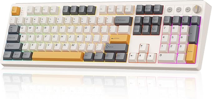 Kisnt KN104 Wireless Mechanical Gaming Keyboard, 100% Full Size 104 Keys - Image 2