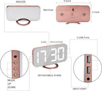 SZELAM Alarm Clock for Bedroom, LED and Mirror Digital Clock Large Display - Image 4