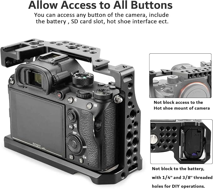 A7iii / A7riii Full Camera Cage Rig and ARRI Locating Top Handle, - Image 4