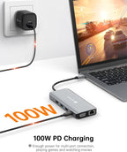 USB C Docking Station Dual HDMI Adapter, 11 in 1 Multi Display Docking Station - Image 6