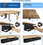 Zilink No Dril Under Desk Cable Management Tray 30" Standing Desk Cable - Image 6