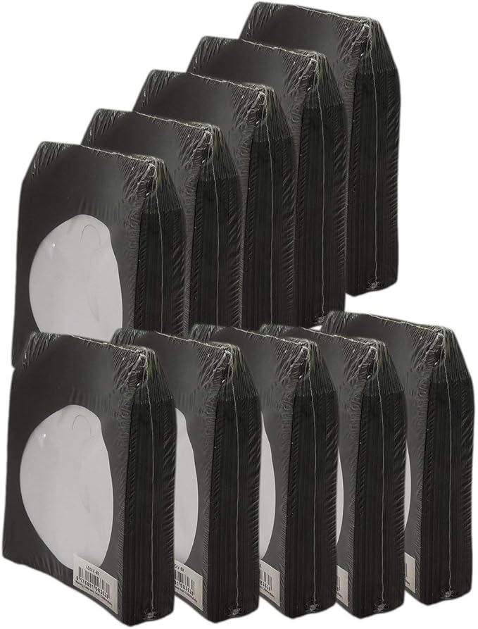 BestDuplicator Black Cd/DVD Paper Media Sleeves Envelopes by BestDuplicator