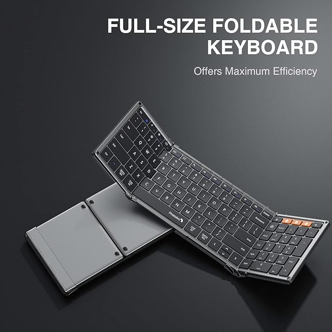 ProtoArc Foldable Bluetooth Keyboard, XK01 Folding Wireless Portable Keyboard - Image 8