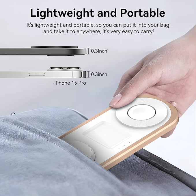 3 in 1 Wireless Charger for iPhone, Foldable Charging Station for Magsafe for - Image 6