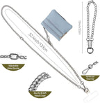 Clip and Go Strap for Phone Silver Metal Chain - Image 4