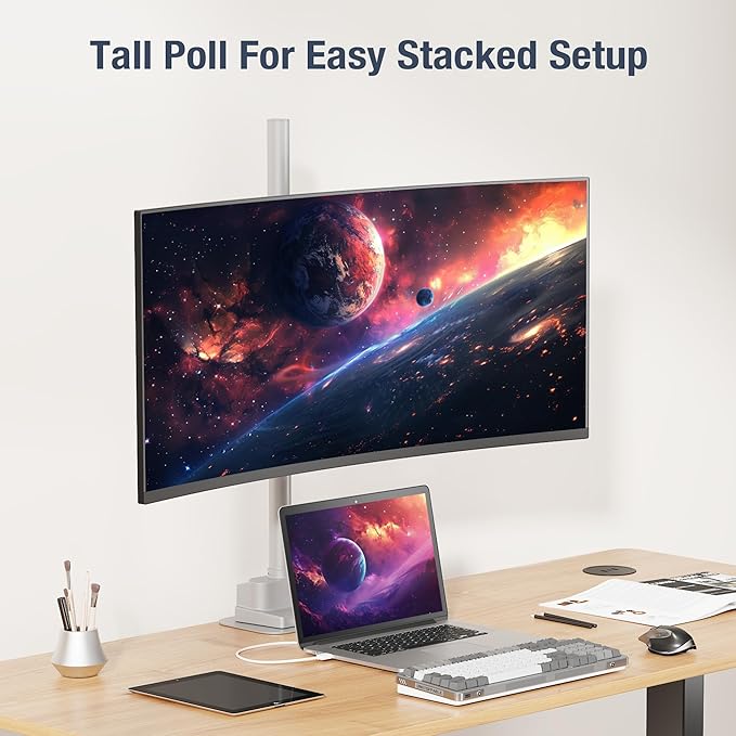 AVLT Single 40 Inch Monitor Arm Pole Top Mount - Image 8