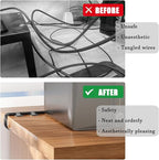 80PCS Hook and Loop Cable Straps, Cable Management Under Desk, Adhesive Cable - Image 4