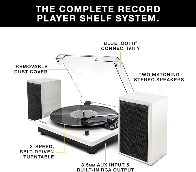 Victrola Montauk Vinyl Record Player, 3-Speed Belt Driven Turntable - Image 2