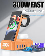 300W Wireless Charger for Samsung, Zutspzss 10 in 1 Wireless Charging Station - Image 3