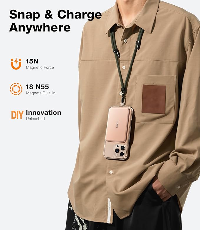 TORRAS MiniMag Power Bank, Ultra-Slim 10, 000mAh Magnetic Wireless Portable - Image 5