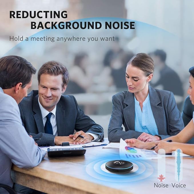 EMEET Bluetooth Speakerphone M2 Black Conference Speaker - Image 4