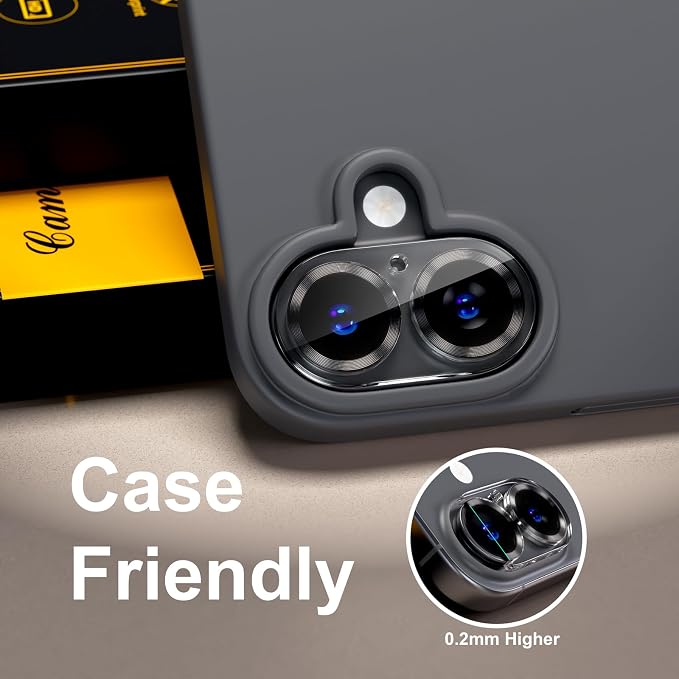 beuxece for 6 Pack iPhone 16 / iPhone 16 Plus Camera Lens Protector 9H Tempered - Image 6