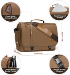 ESTARER Messenger Bag 17-17.3 Inch, Men's Computer Bag Water-resistant Canvas - Image 3