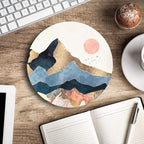 Mouse Pad, Sunrise Mountain Mouse Pad, Cute Small Round Mousepad - Image 5