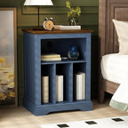 Record Player Stand with Vinyl Record Storage, Large Wood Turntable Stand - Image 4