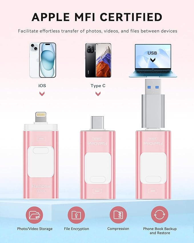 Apple MFi Certified 128GB Flash Drive - Image 2