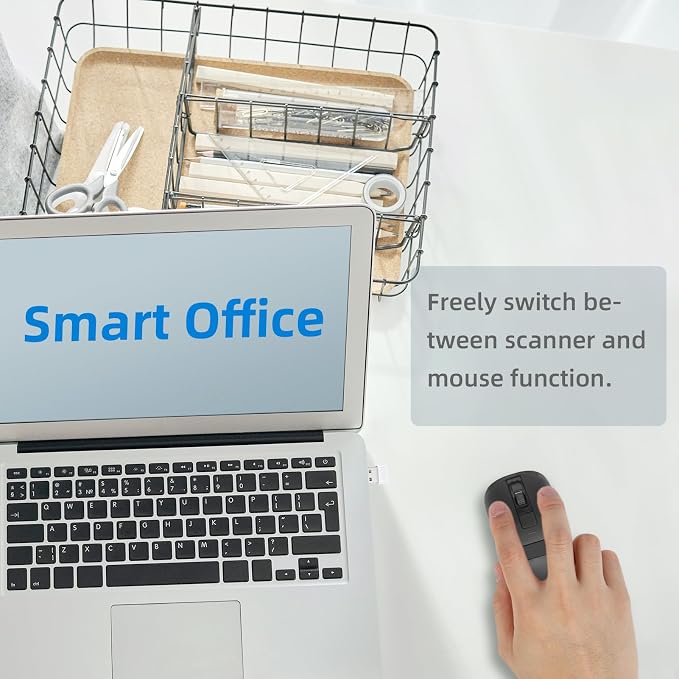 New Wireless Mouse Barcode Scanner, 2-in-1 Design 2D Handheld Barcode Scanner - Image 5