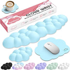 Cloud Wrist Rest for Computer Keyboard, 4-in-1 Memory Foam Leather Cloud by Sushret