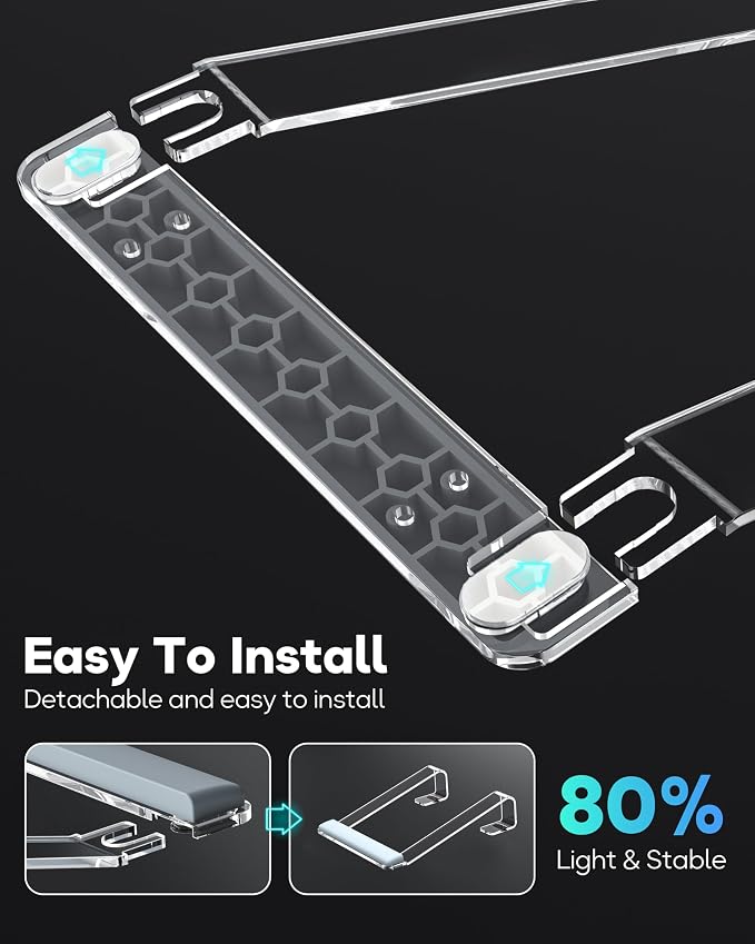 Clear Acrylic Laptop Stand for Desk, - Image 6