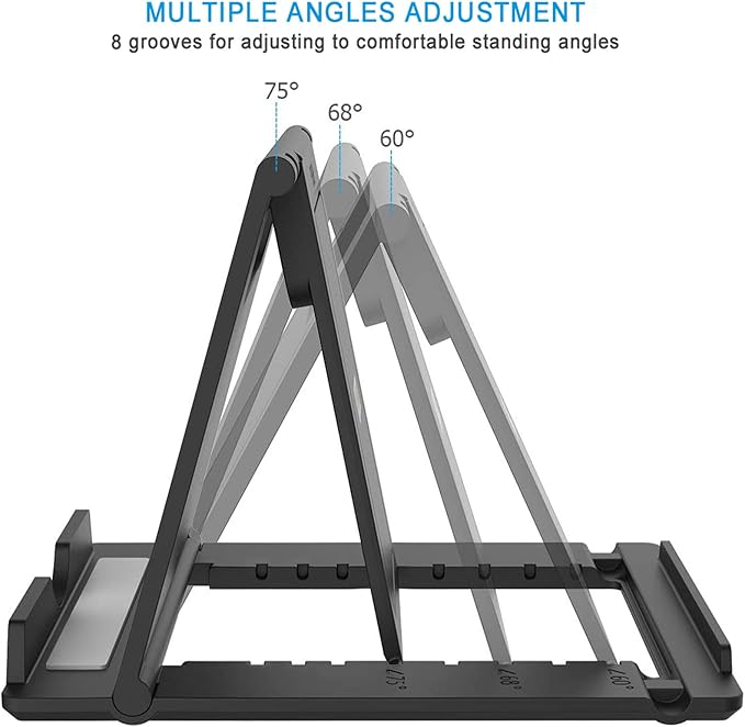 Foldable Portable and Angle Adjustable Phone Tablet Stand Holder - Image 3
