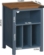 Record Player Stand with Vinyl Record Storage, Large Wood Turntable Stand - Image 3