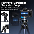 Ulanzi T100 Ball Head, Tripod Ball Head Mount 1/4 & 3/8 inch - Image 4