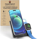 Magnetic Wireless Power Bank, 3-in-1 Portable Charger 10000mAh w/Kickstand by TRAVELDEPOT