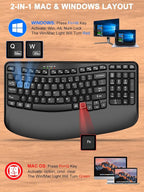 EDJO Ergonomic Wireless Keyboard - Image 8