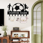 Personalized Football Key Holder Wall Mount, Custom Metal Key Rack Key Holder - Image 2