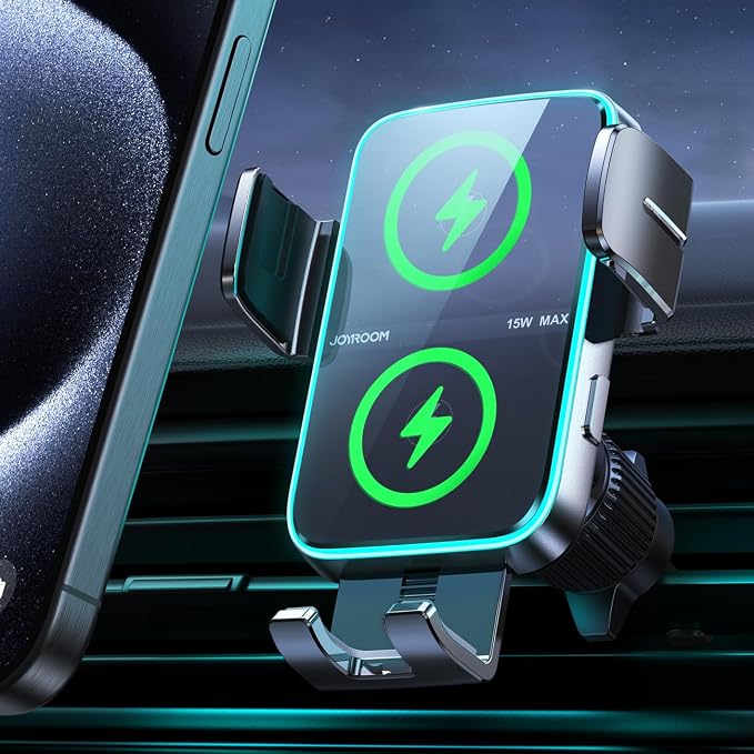 JOYROOM Wireless Car Charger Mount【Dual Coil】 Car Phone Holder Charger by JOYROOM