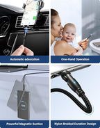 A.S Magnetic Charging Cable-3 in 1 Magnetic Phone Charger Data Transfer - Image 4