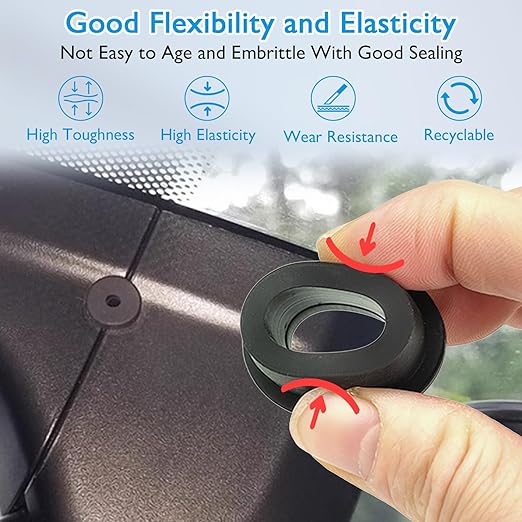 15 Pcs 5/8" Drill Hole, 1/4" ID Silicone Rubber Grommets - Image 4
