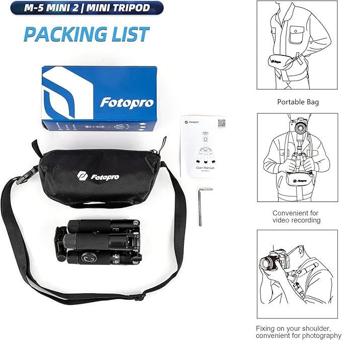 Fotopro Mini Tripod Portable Desktop Aluminum Small Camera Tripod - Image 6