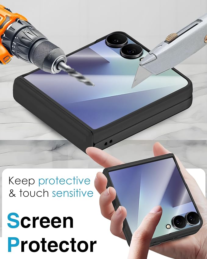 STORMTAL for Samsung Galaxy Z Flip 7 Case, Hinge Protection, Built-in Screen - Image 5