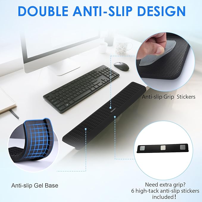 UnivoColors PostureUp L-Shaped Desk Long Wrist Rest Elbow, Memory Foam - Image 6