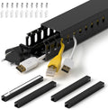 63in Professional Server Rack Cable Management Raceway, H1.4 x W1.6in Cable by ZhiYo