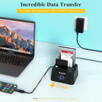 WAVLINK USB 3.0 and USB C to SATA Dual-Bay External Hard Drive Docking Station - Image 6