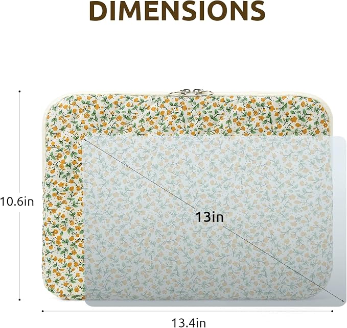Puffy Laptop Sleeve 13-15.6 Inch Cute Quilted Laptop Protective Case Padded - Image 7