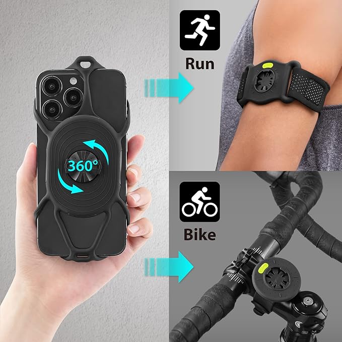 BONE Run + Bike Tie Connect Kit 2, 2-in-1 Running & Bike Phone Holder, - Image 3