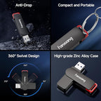 2 Pack 128GB USB Flash Drive, Metal Thumb Drives, USB 3.2 Up to 200MB/s Type A - Image 4