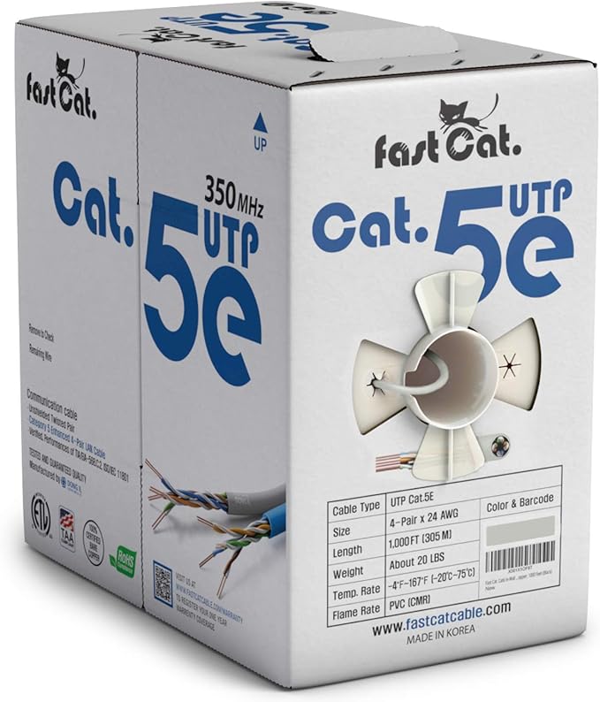 fast Cat. Cat5e Ethernet Cable 1000ft by CONNECTIVITYviafastCat