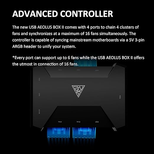 GAMDIAS Aeolus P2-1203U 120mm ARGB PWM Fan, Include Reverse Fan Blade x3 - Image 8