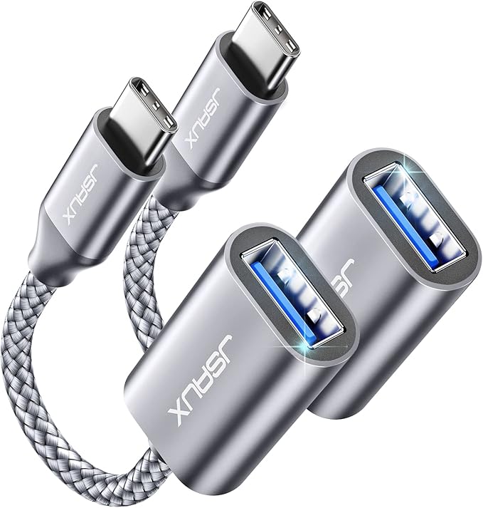 JSAUX USB C to USB Adapter, USB Type C Male to USB 3.0 Female OTG Cable by JSAUX