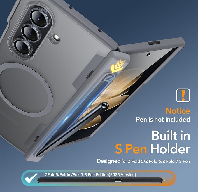Oneagle Magnetic for Samsung Galaxy Z Fold 7 Case Built in Screen Protector - Image 2