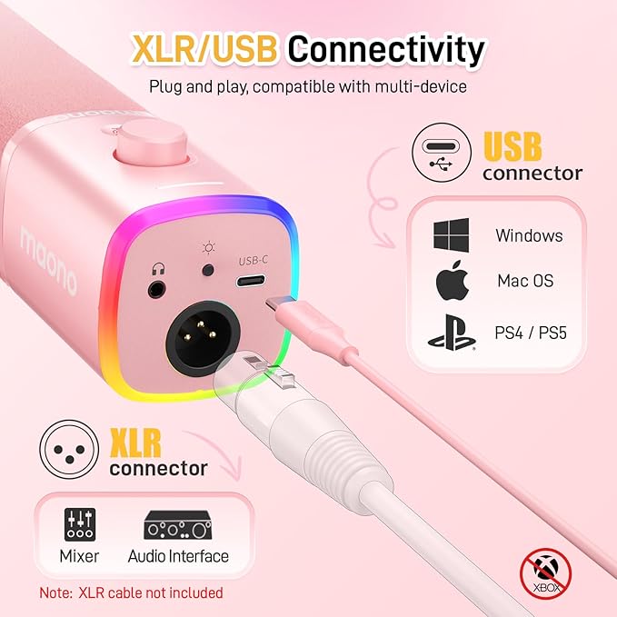 MAONO Dynamic Gaming Microphone: USB XLR Dynamic Computer Microphone - Image 7
