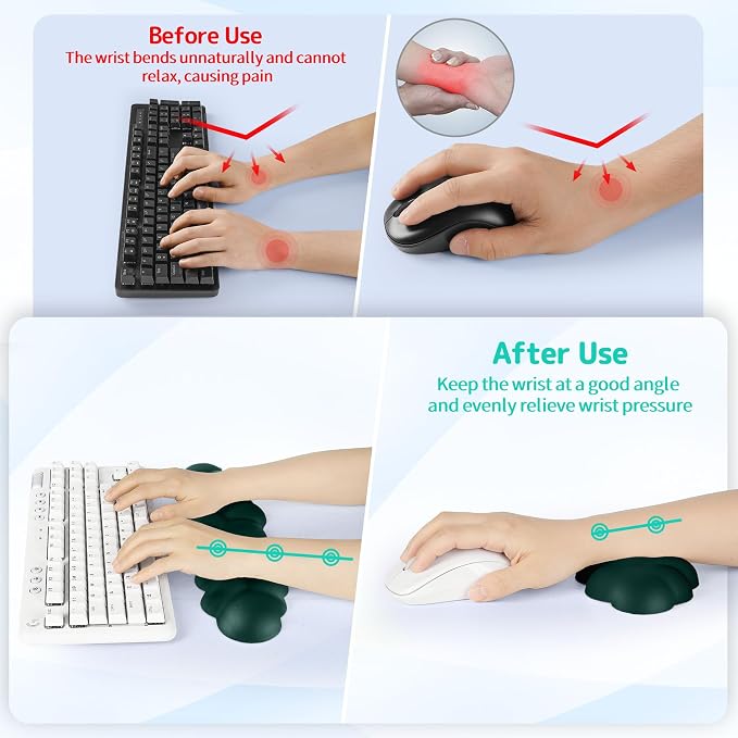 Cloud Wrist Rest Keyboard, Cloud Keyboard Wrist Pad Set - Image 3